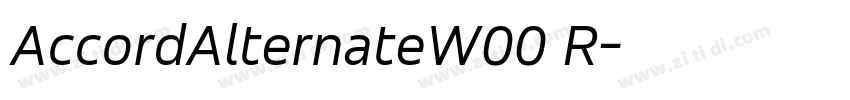 AccordAlternateW00 R字体转换